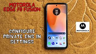 How To get rid of ads on Motorola Edge 70 Fusion - Configure private DNS in settings