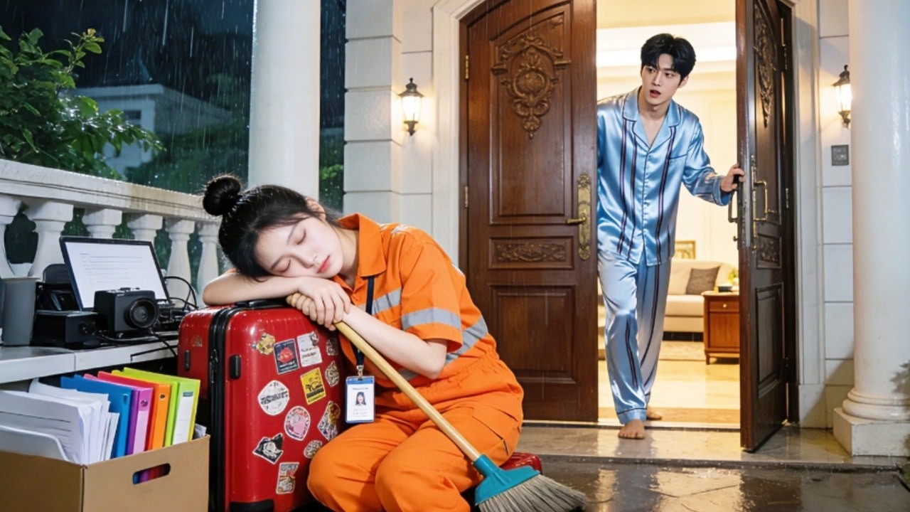 ฝนตก! สาวทำความสะอาดตกงาน เดิน99กม.หลับหน้าบ้านCEO—เขาพาเธอกลับบ้าน เอ็นดูหนัก!#drama