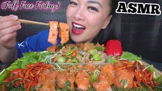 ASMR SPICY FOOD PLATTER *SASHIMI + PAPAYA SALAD + FRIED CHILI (EATING SOUNDS) NO TALKING | SAS-ASMR