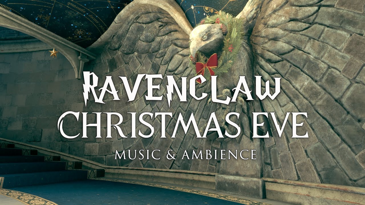 Hogwarts Legacy - Christmas Ravenclaw Common Room - Christmas Harry Potter Music & Winter Ambience