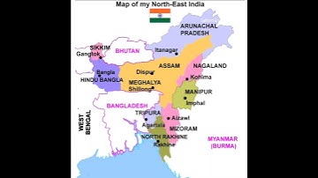 MAP of my North-East India