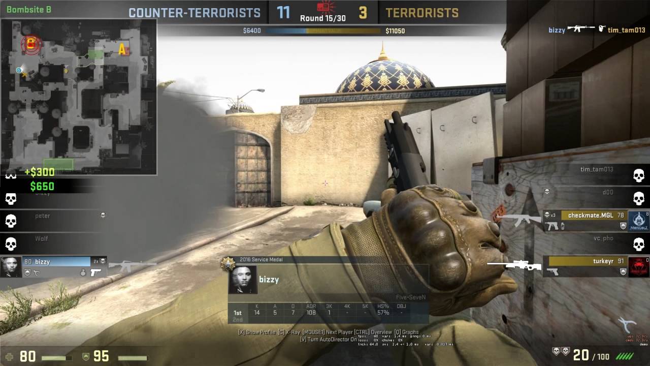 1v4 clutch dd2 bomb site b