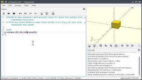 OpenSCAD tutorial: rotate translate