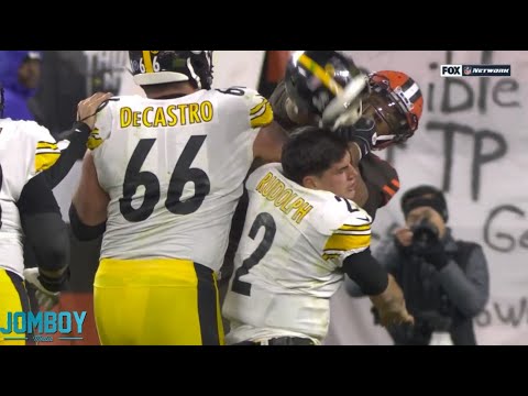 Myles Garrett hits Mason Rudolph in the head with his own helmet, a breakdown