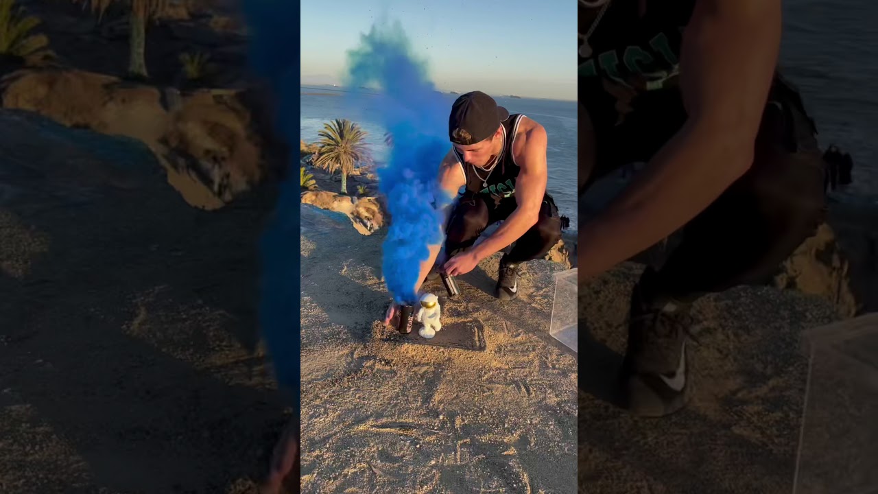 TIE-DYE WITH SMOKE BOMBS EXPERIMENT! 