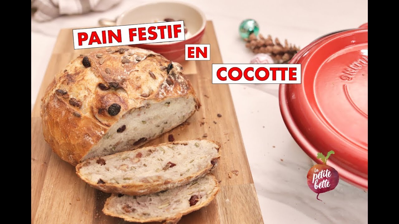 PAIN FESTIF EN COCOTTE 🥖🍞Pain aux canneberges et noix 🙏 tuto LA PETITE BETTE