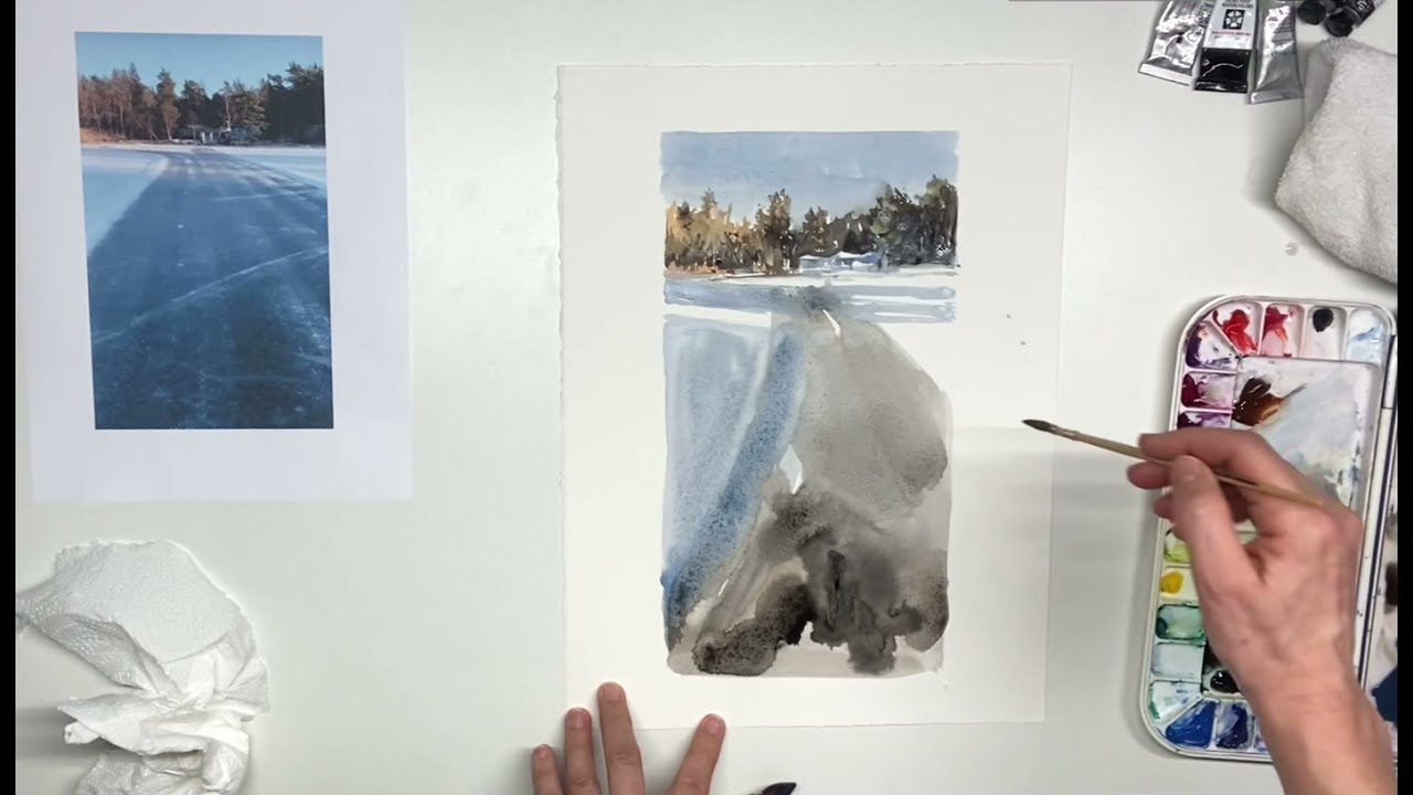 Premier plan d’étude de paysage hivernal.