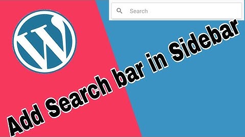 How to add search option in sidebar of Wordpress website|Modify your WordPress website easily|