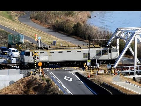 2017.01.18 城東貨物線 83列車 EF510-510 赤川鉄橋 亀岡街道踏切