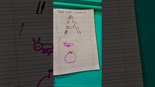 Trace and colour the letter A || learn with fun