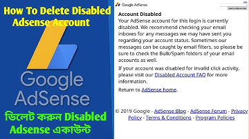 How To Delete Disabled Google Adsense Account Permanently just 1 Minute