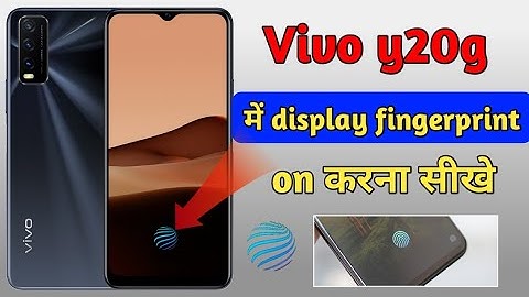 how to add fingerprint in Vivo y20g || vivo y20g display fingerprint setting