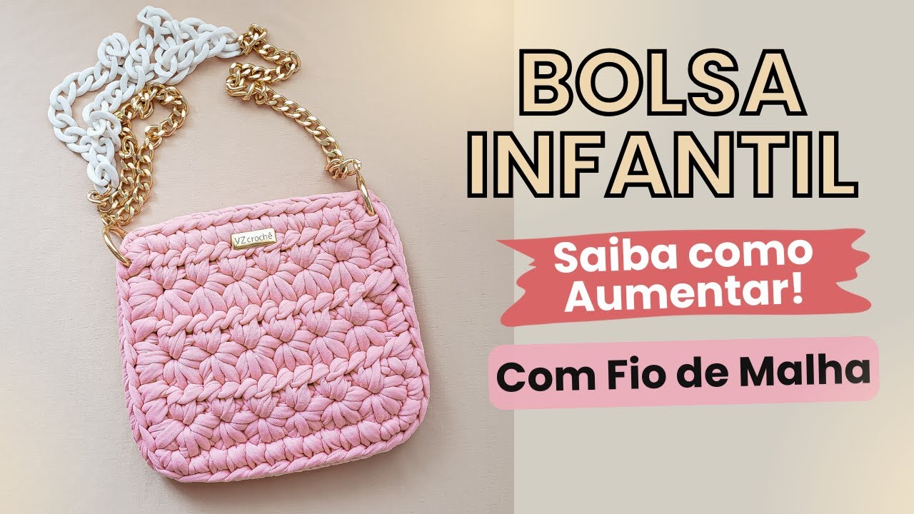 Bolsa Para Criança Crochê | Bolsa Pequena Crochê | Bolsa Em Crochê Fio De Malha Passo A Passo