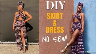 DIY No Sew Skirt and No Sew Dress -  Black Panther Outfit Ideas