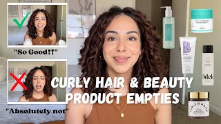 Rating my curly/wavy product empties! + Makeup &amp; Beauty reviews!