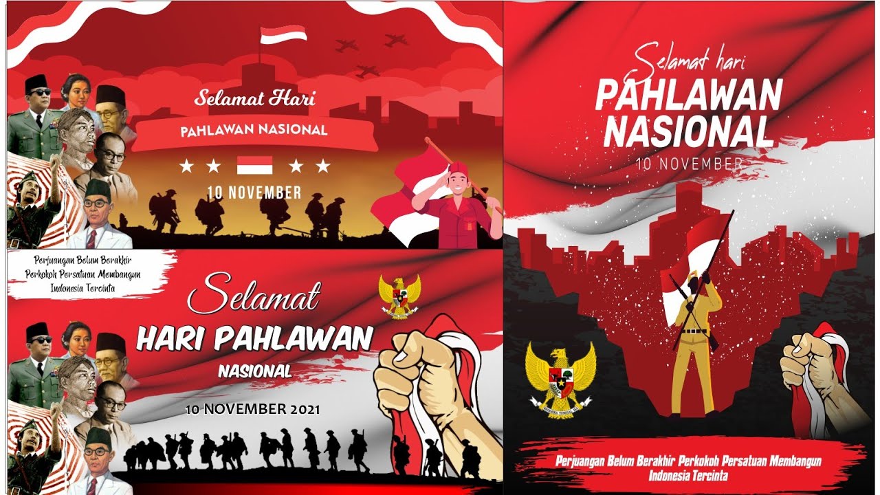 Desain Spanduk dan Banner Hari Pahlawan Free cdr CorelDraw - YouTube