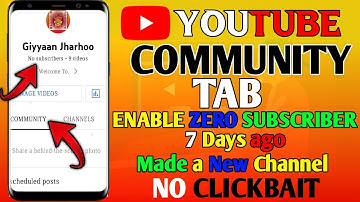 How To Enable Community Tab on YouTube with 0 subscribers