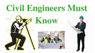 Civil Site Engineer Must Know