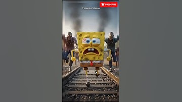 Unbelievable Scene‼️SpongeBob Fights to Escape a Zombie Horde⁉️😱 #shortvideo #spongebob #zombie
