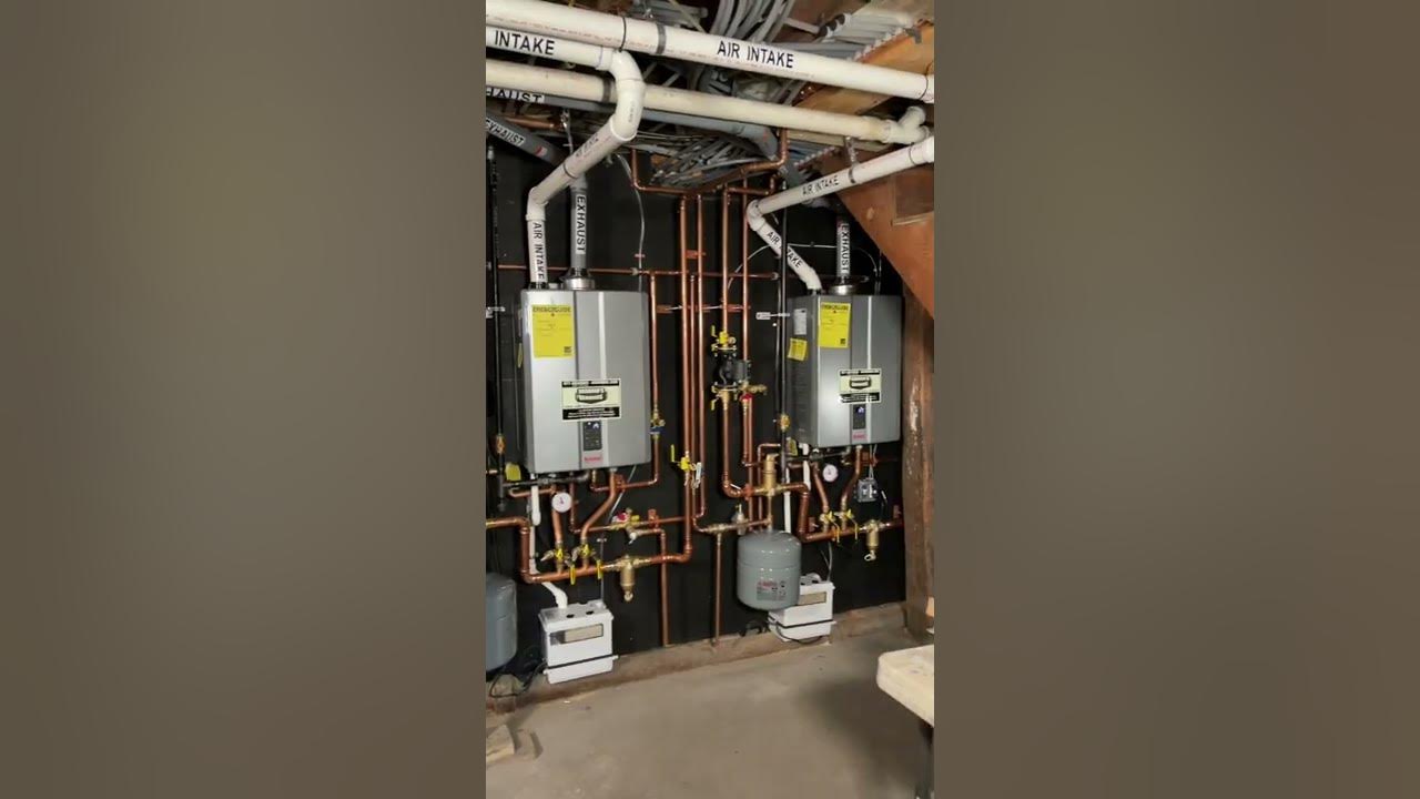 Triple boiler installation [high efficiency Rinnai combination boilers