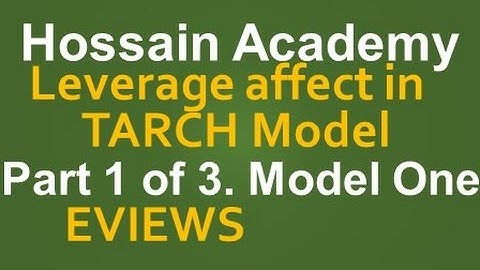 Leverage effect in TARCH model. Model One. Part 1 of 3. EVIEWS
