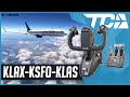 Msfs live  real world united ops  pmdg 737900er  frame gen mod  thrustmaster tca boeing yoke