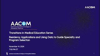 Using Data to Guide Specialty and Program Selection