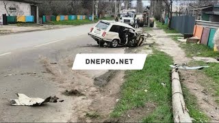 Влетел в столб - ДТП -  Сичеславский путь - 05.04.23