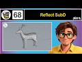 Rhino 3D SubD Reflect Command Tutorial - Deer Modeling Step by Step (Rhino 8 Beginner to Advanced)