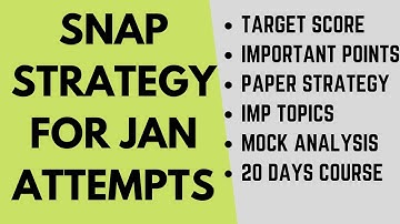 SNAP exam strategy for January attempt: Important topics, target score, SNAP cutoffs, key points
