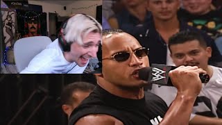 xQc reacts to The Rock 'shut up bitch'