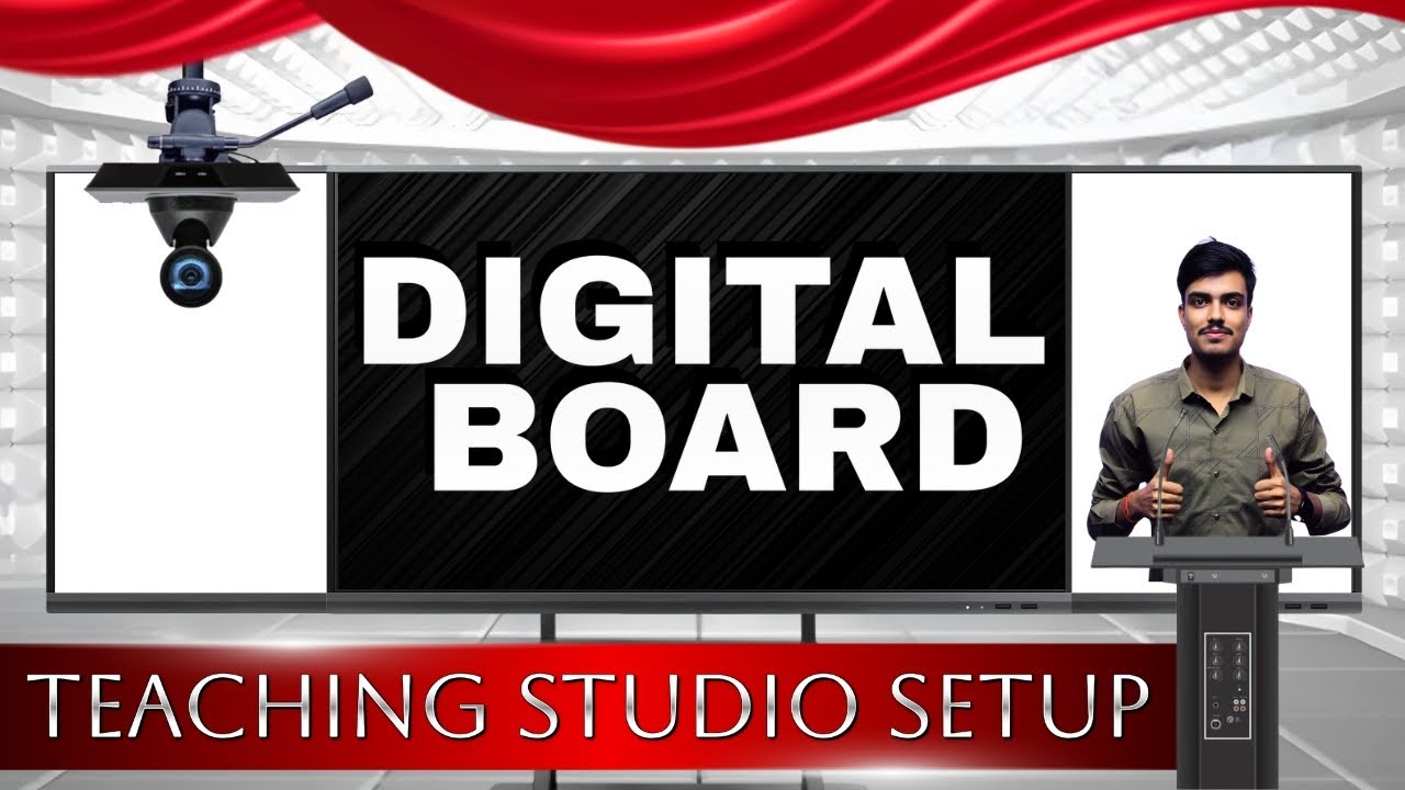 Best Teaching Studio Setup | Digital Board Online Teaching Studio Setup ...