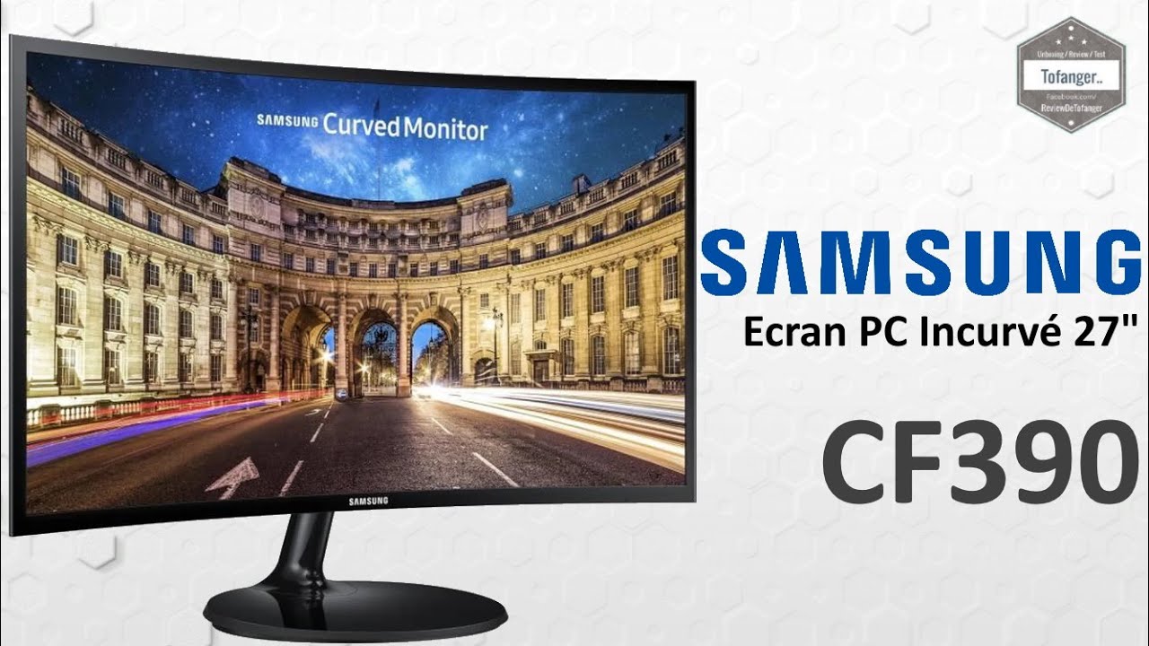 Samsung CF390 27 Curved LCD Monitor - Samsung Essential Curved Monitor 27  - SAMSUNG C27F390FHR 