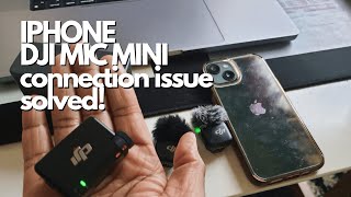 iPhone and DJI Mic Mini RX connection issue solved with a third-party app