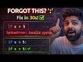 Python Error: Missing Colon (SyntaxError) Fixed in 30 Seconds! ⚡