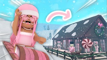 i built a SLEDDING MOUNTAIN in bloxburg (with a cute lil cafe)