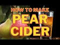 Making Hard Pear Cider / Perry ...easy, fool-proof and tasty!