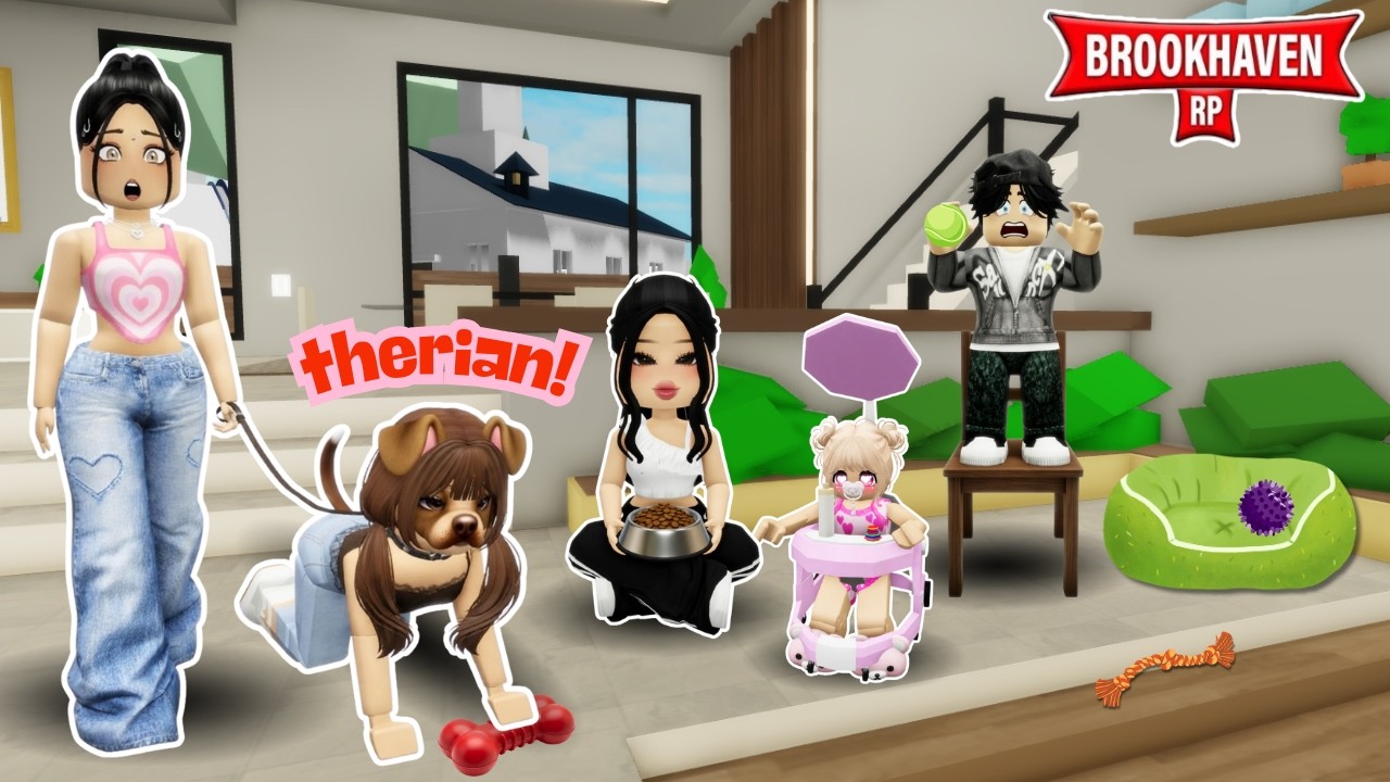 MI HIJA AGATHA ES UN THERIAN *PERRO* EN BROOKHAVEN ROBLOX #roblox #brookhaven #therian