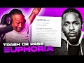 Trash or pass kendrick lamar  euphoria drake diss  reaction