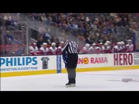 Leafs Fan Throws Phaneuf's Jersey on ICE - Oct 17th 2014 (HD)