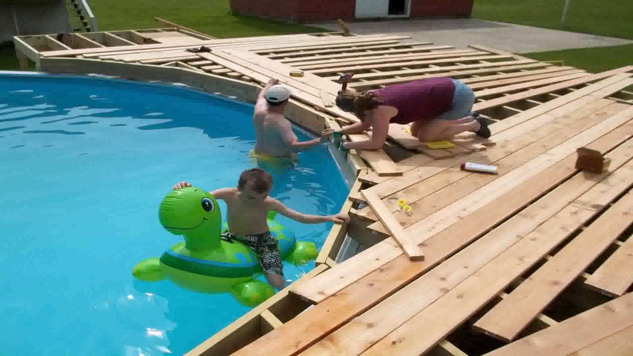 Deck Ideas For Intex Pool - YouTube