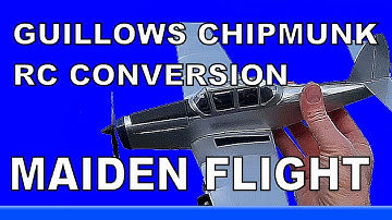Guillows Chipmunk Radio Control Conversion Maiden Flight