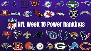My Week 18 NFL Power Rankings