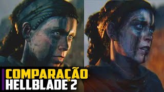 COMPARAÇÃO LADO A LADO, Hellblade 2 no anúncio VS. versão FINAL