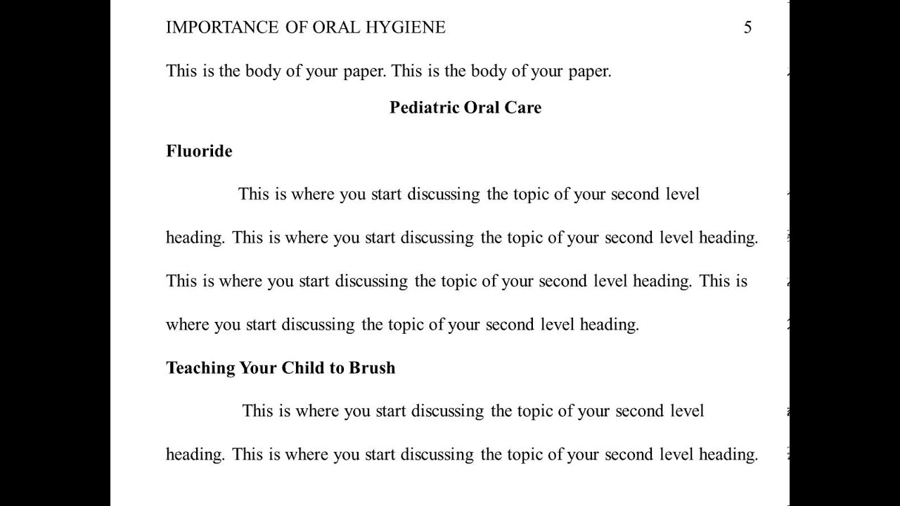 Apa Style And Using Headings Youtube