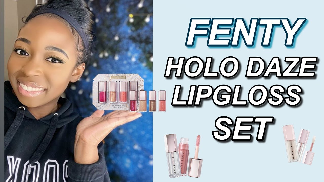 NEW FENTY BEAUTY: HOLO’DAZE GLOSSY POSSE GLOSS BOMBS COLLECTION|| SWATCHES & TRY ON ~REVIEW