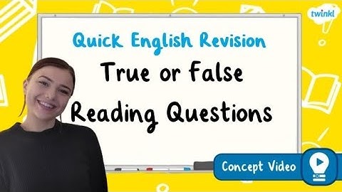 True or False? | KS2 English Concept for Kids