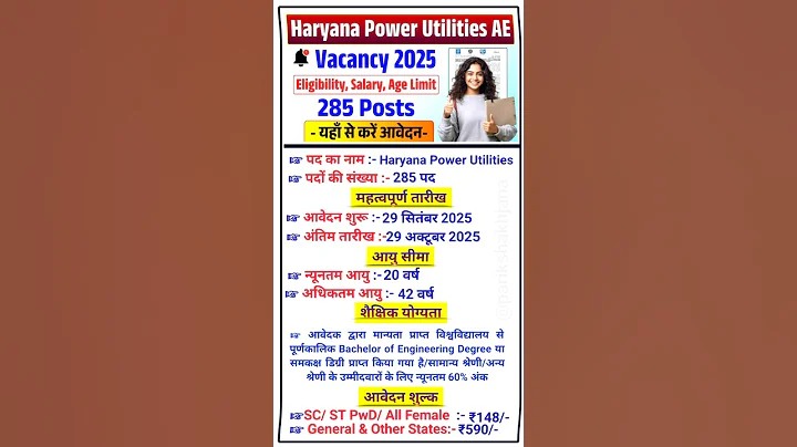 Haryana Power Utilities AE Vacancy 2025: HPU मे आई बिना परीक्षा 280+ पदों पर Assistant Engineer
