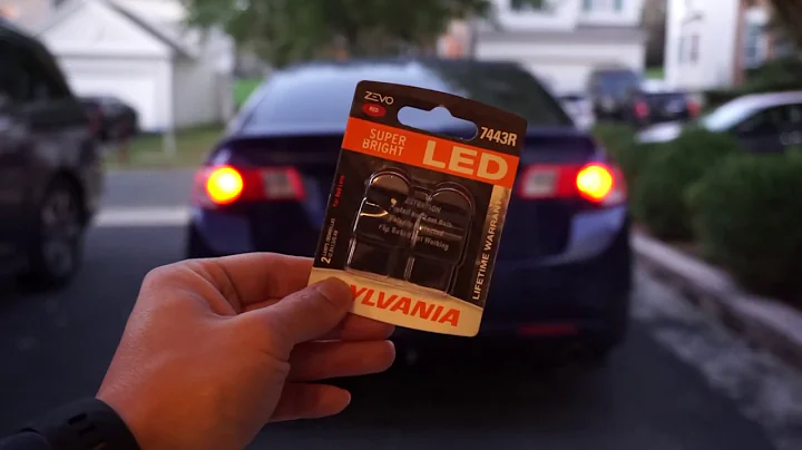 Sylvania Zevo LED Review Brake Light/Bulbs LED vs Regular Incandescent (Acura TSX)