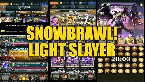 Legendary Game Of Heroes: Snowbrawl Christmas Event Team Testing Event Gameplay (Light Slayer)